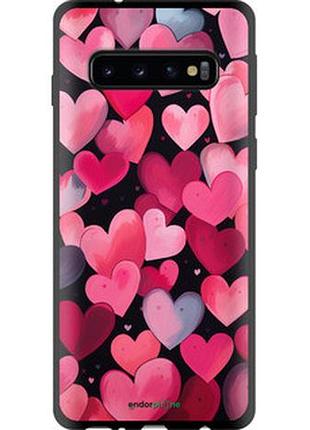Чехол на samsung galaxy s10 сердечки 4 "5662b-1640-2448"
