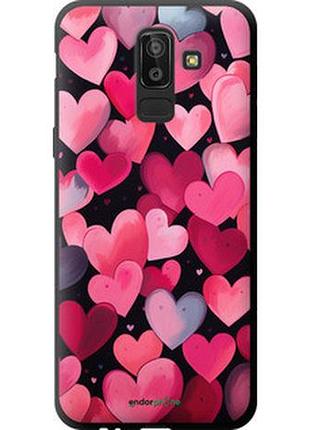 Чехол на samsung galaxy j8 2018 сердечки 4 "5662b-1511-2448"