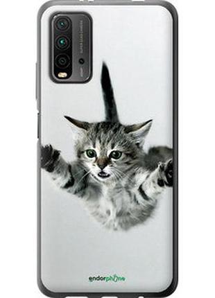Чехол на xiaomi redmi 9t летящий котёнок "2322t-2257-2448"