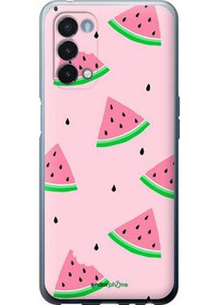 Чехол на oneplus nord n200 5g розовый арбуз "4314u-2956-2448"