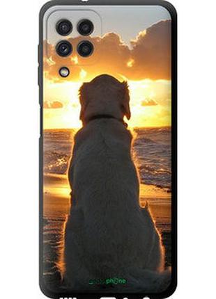 Чехол на samsung galaxy m32 m325f закат и собака "3966b-2558-2448"