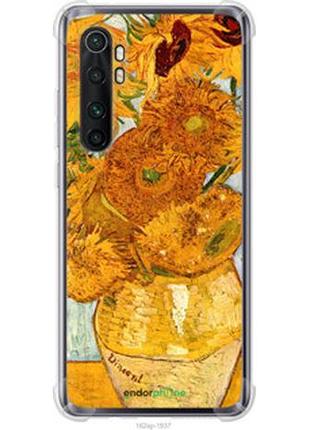 Чехол на xiaomi mi note 10 lite винсент ван гог. подсолнухи "162sp-1937-2448"