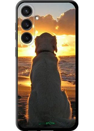 Чехол на samsung galaxy s23 fe закат и собака "3966b-3136-2448"