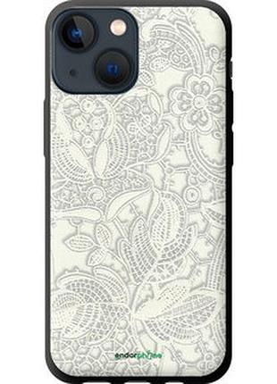 Чехол на iphone 13 mini белое кружево "4383b-2373-2448"