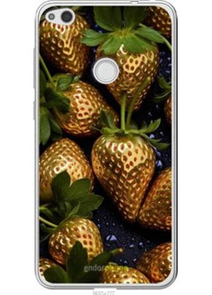Чохол на huawei p8 lite (2017) золота полуниця "5637t-777-2448"