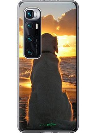 Чехол на xiaomi mi 10 ultra закат и собака "3966t-2064-2448"