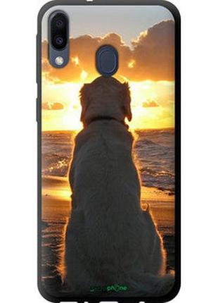 Чехол на samsung galaxy m20 закат и собака "3966b-1660-2448"