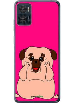 Чохол на motorola moto e22 веселий мопс "4908u-2974-2448"