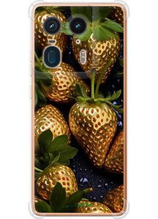 Чохол на motorola moto x50 ultra золота полуниця "5637sp-3866-2448"