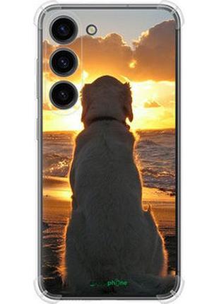 Чехол на samsung galaxy s23 закат и собака "3966sp-2907-2448"