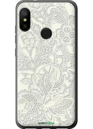 Чехол на xiaomi redmi 6 pro белое кружево "4383u-1595-2448"