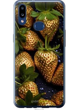 Чехол на samsung galaxy a10s a107f золотая клубника "5637t-1776-2448"