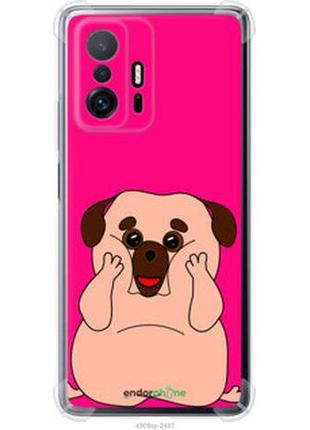 Чохол на xiaomi 11t pro веселий мопс "4908sp-2552-2448"