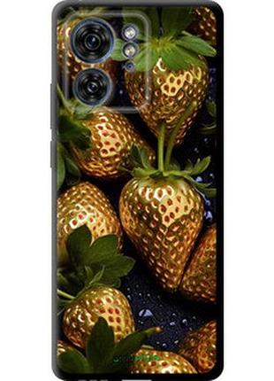 Чохол на motorola edge 40 золота полуниця "5637b-3335-2448"