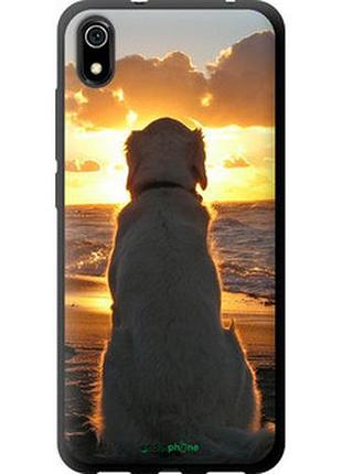 Чехол на xiaomi redmi 7a закат и собака "3966b-1716-2448"