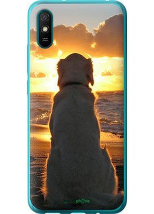 Чехол на xiaomi redmi 9a закат и собака "3966u-2034-2448"