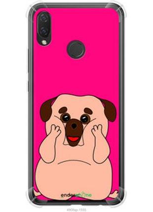 Чехол на huawei p smart plus весёлый мопс "4908sp-1555-2448"