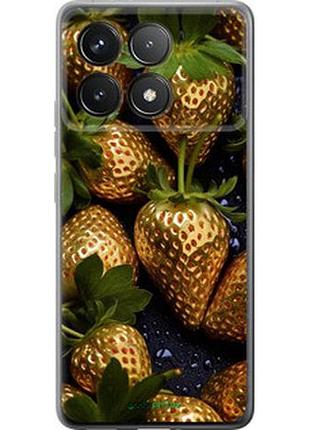 Чехол на xiaomi redmi k70 pro золотая клубника "5637u-3800-2448"