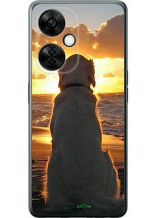 Чехол на oneplus nord ce 3 lite 5g закат и собака "3966u-3144-2448"