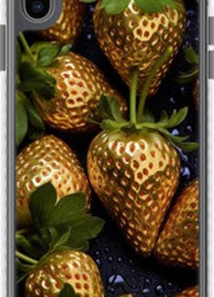 Чохол на iphone xs max золота полуниця "5637pc-1557-2448"