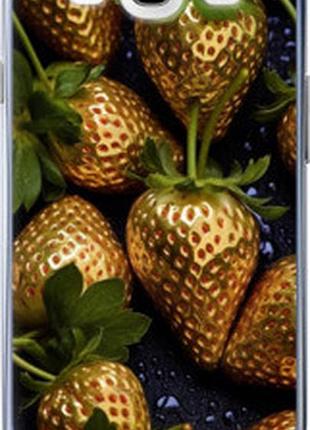 Чехол на samsung galaxy s3 duos i9300i золотая клубника "5637t-50-2448"