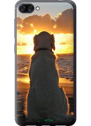 Чехол на asus zenfone 4 max zc520kl закат и собака "3966u-1242-2448"