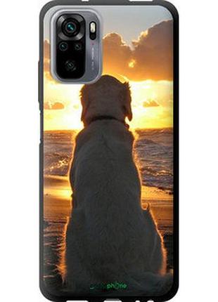 Чехол на xiaomi poco m5s закат и собака "3966b-3117-2448"