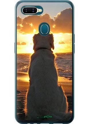 Чехол на oppo a5s закат и собака "3966u-1892-2448"