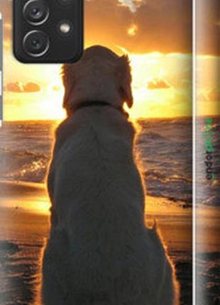 Чехол на samsung galaxy a72 a725f закат и собака "3966m-2247-2448"