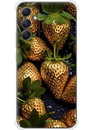 Чехол на samsung galaxy a34 a346e золотая клубника "5637sp-2936-2448"