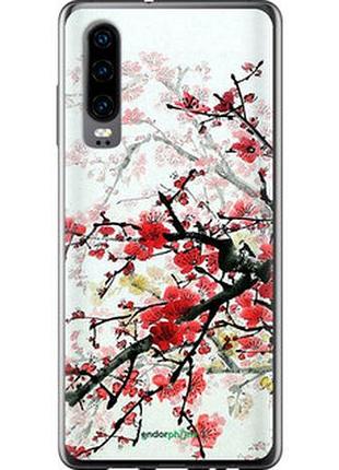 Чехол на huawei p30 цветущий куст "831u-1622-2448"