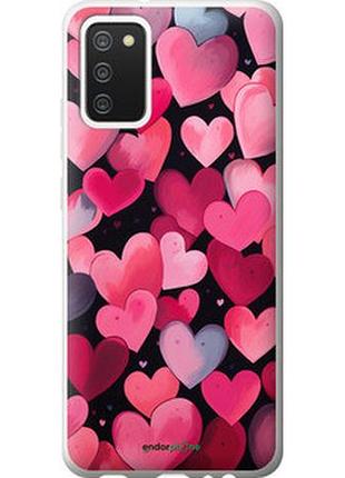 Чехол на samsung galaxy a02s a025f сердечки 4 "5662u-2203-2448"