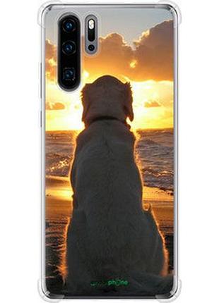 Чехол на huawei p30 pro закат и собака "3966sp-1621-2448"