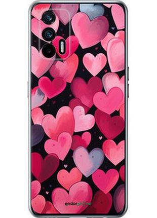 Чехол на realme gt 5g сердечки 4 "5662u-3338-2448"