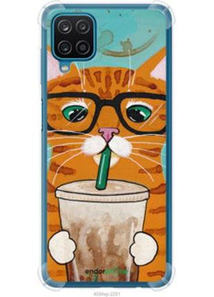 Чехол на samsung galaxy m12 m127f зеленоглазый кот в очках "4054sp-2360-2448"