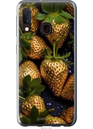 Чохол на samsung galaxy a20e a202f золота полуниця "5637t-1709-2448"