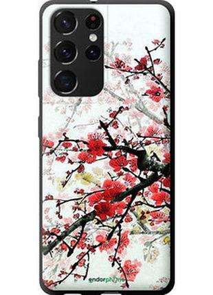Чехол на samsung galaxy s21 ultra (5g) цветущий куст "831b-2116-2448"