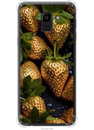 Чохол на samsung galaxy j6 2018 золота полуниця "5637sp-1486-2448"