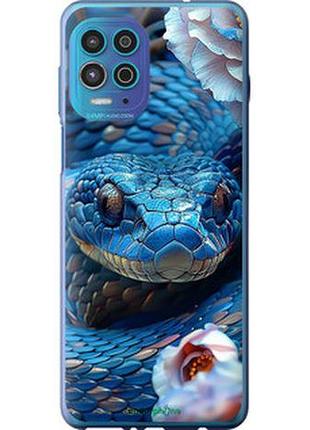 Чехол на motorola edge s blue snake "6079u-2860-2448"