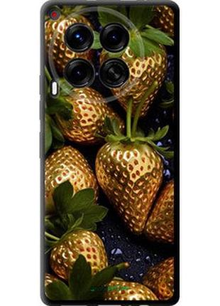 Чехол на tecno camon 30 4g золотая клубника "5637b-3712-2448"