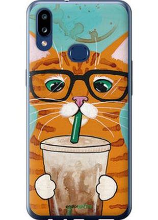 Чехол на samsung galaxy a10s a107f зеленоглазый кот в очках "4054u-1776-2448"