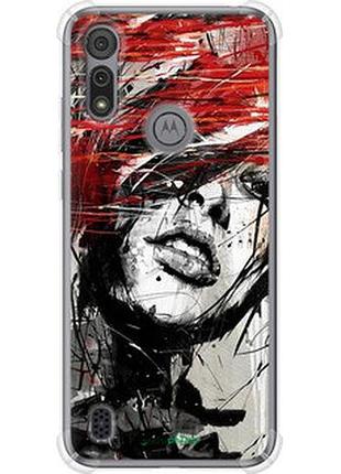 Чохол на motorola e6i обличчя дівчини "1162sp-2355-2448"