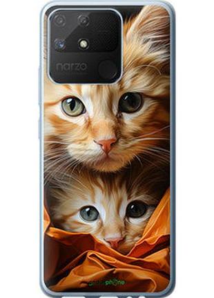 Чехол на realme narzo 50a котики 2 "5664t-2514-2448"