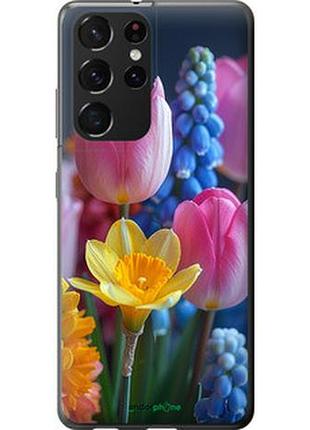 Чехол на samsung galaxy s21 ultra (5g) весенние цветы "6058u-2116-2448"
