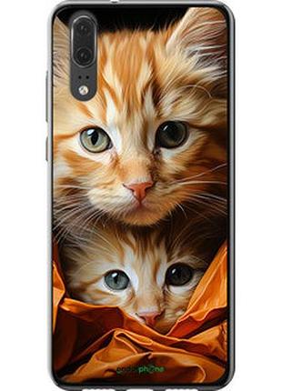 Чехол на huawei p20 котики 2 "5664u-1396-2448"