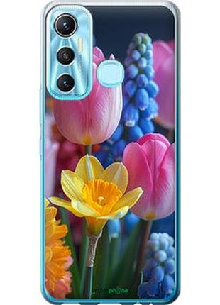 Чехол на infinix hot 11 весенние цветы "6058u-2762-2448"