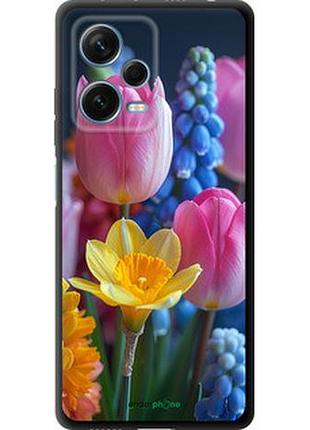 Чехол на xiaomi redmi note 12 pro+ 5g весенние цветы "6058b-3612-2448"