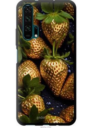 Чехол на huawei honor 20 pro золотая клубника "5637b-1702-2448"