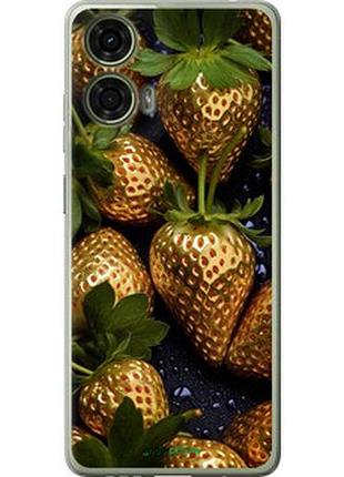 Чохол на motorola moto g24 золота полуниця "5637u-3659-2448"