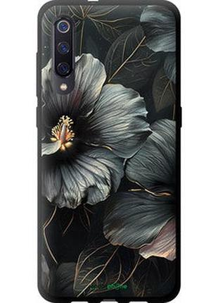 Чохол на xiaomi mi9 чорні квіти "6031b-1648-2448"